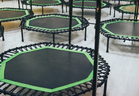 skywalker 55 round bounce n learn interactive game trampoline