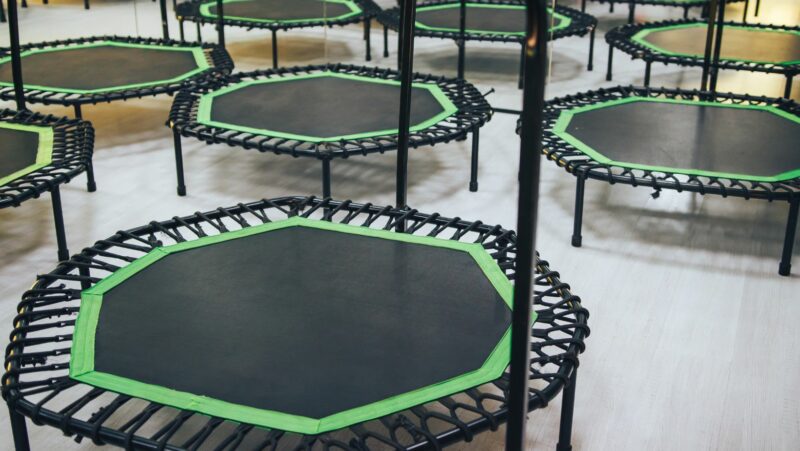 skywalker 55 round bounce n learn interactive game trampoline